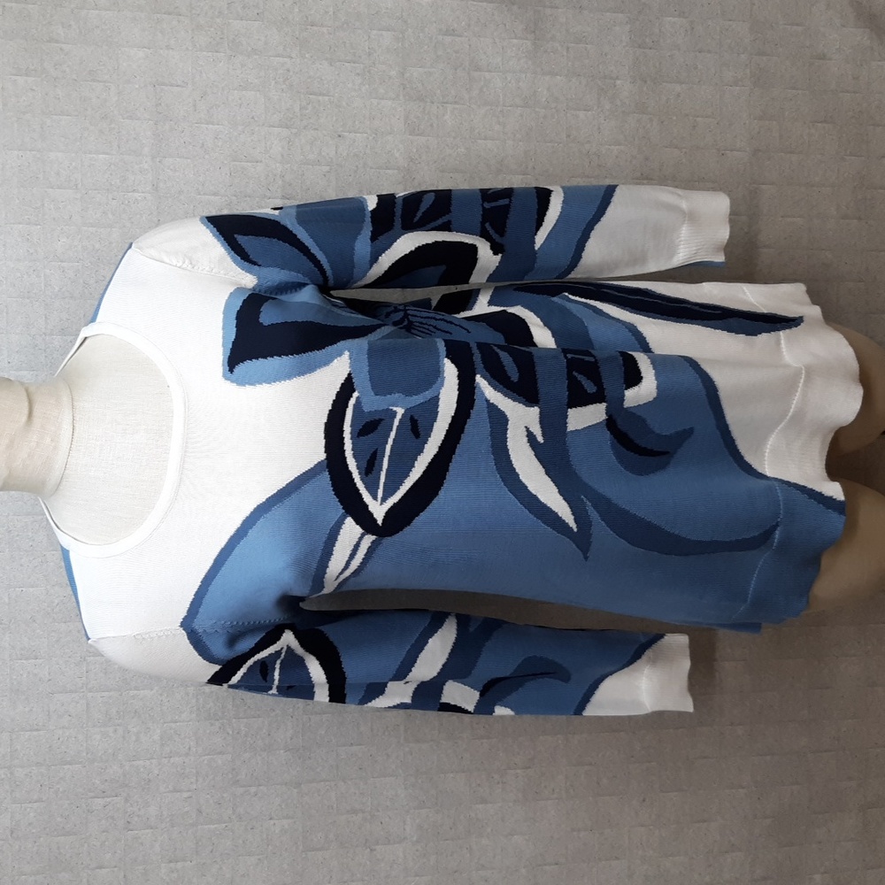 Chico's Floral Print Tunic Sweater